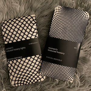 Banana Republic Black Textured Hoisery  NWT Size: S/M